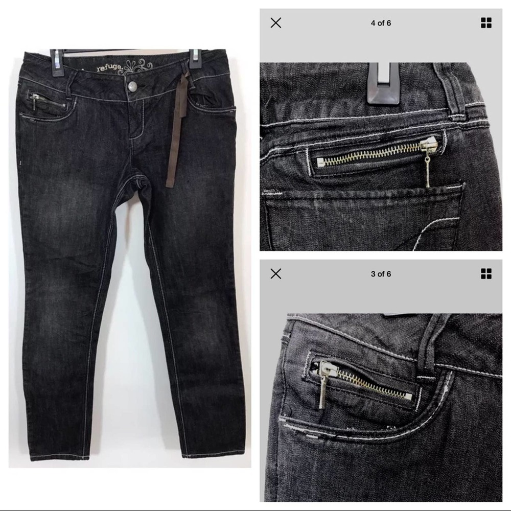 NEW Refuge Limestone Skinny Jeans Ultra Low Rise Juniors Size 9